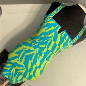 Fashion Nova Teal and Green Laney Mini Dress